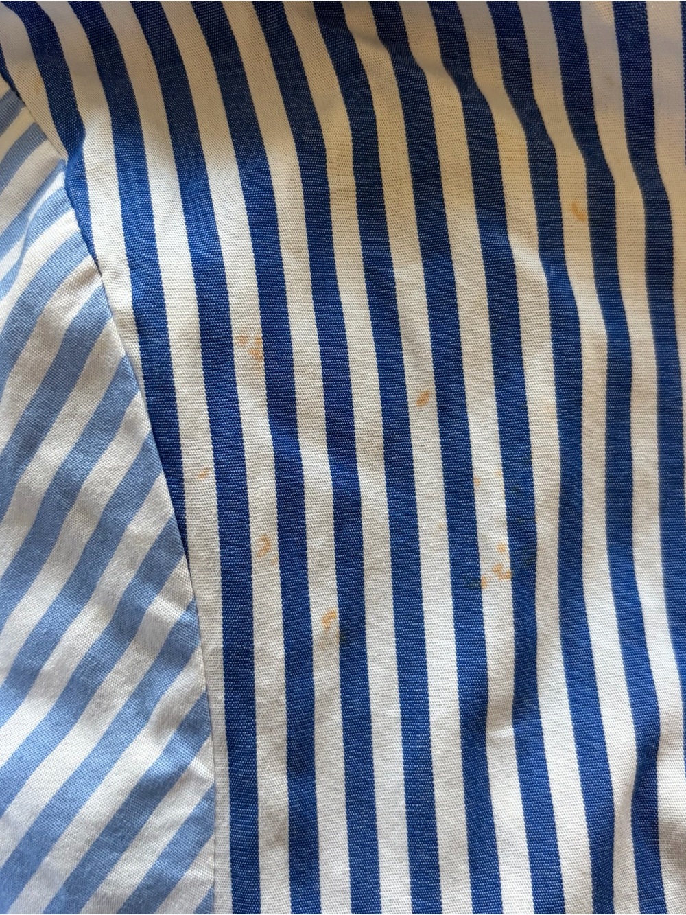 Bohemian Traders Pinstripe Long Sleeve A-Line Waist Tie Blue White Mini Dress M - Picture 10 of 12